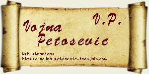 Vojna Petošević vizit kartica